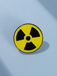 1pc Radioactive Radiation Symbol Metal Brooch, Personalized Accessory For Clothing And Backpack, Creative Alloy Pin Badge - Multicolor - View 5