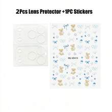 3pcs Creative Bowknot Cake Heart Pattern Lens Decoration Stickers, Suitable For 17 Pro /MAX Phone Lens Film And Phone Case [Product Only Suitable For People Over 14 Years Old] - Multicolor - View 11
