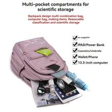 Korean Style New Backpack For Boys And Girls, Middle School Grades 3-6, Large Capacity Solid Color Travel Lightweight Casual Minimalist Student Backpack - Multicolor - View 10