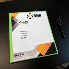 Carpeta Panorámica Kikomo Importadores de 1 Pulgada, Ideal para Organización de Documentos y Presentaciones - Verde - Ver 3