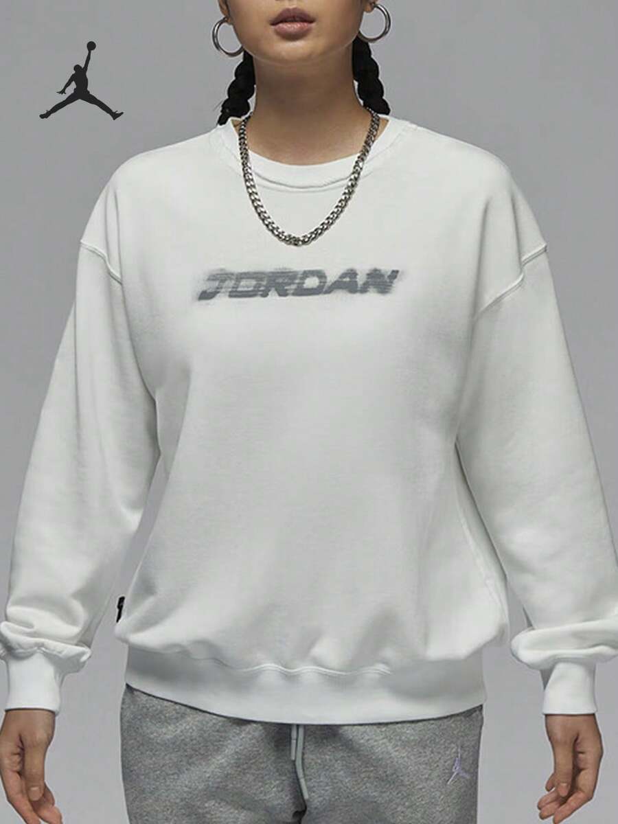 Nike/Authentic New Women's Loose Fit Washed Distressed Breathable Graphic Sweatshirt HV8954-121 - HV8954-121 - View 1