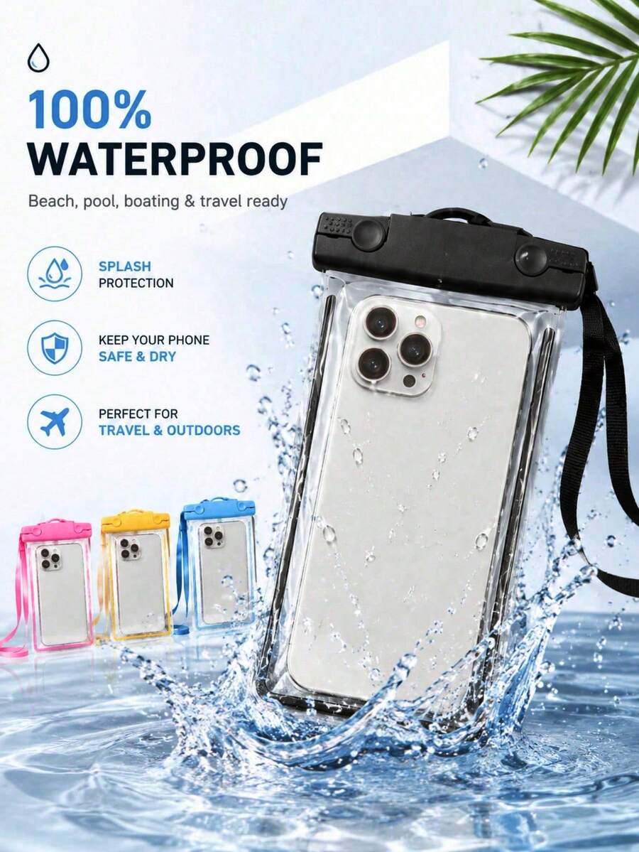 Universal Waterproof Phone Pouch, Fits Phones Up To 7.0 Inches, Compatible With Samsung Galaxy S22 And More, Neck Seal Bag Protector For Kayaking, Pool, Beach, Swimming