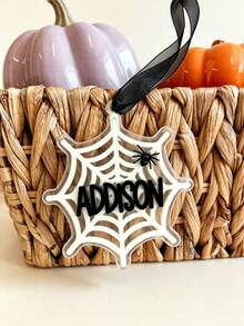 Personalized Halloween Basket Tag Halloween Basket Tag, Boo Basket Tag, Personalized Name Tag, Spooky Bag Tags - Multicolor - View 5