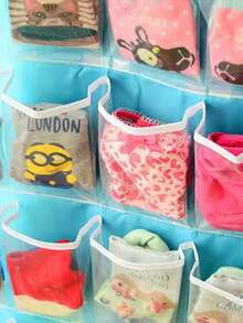 1pc/3pcs Hanging Storage Bag, 16-Slot Socks & Underwear Organizer, Suitable For Home, Bedroom Storage & Organization, Essential For College Dorm & Apartment - Multicolor - View 5