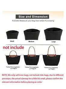 XD Practical Bag-In-Bag Organizer - Zippered Sealed Lining With Multiple Pockets - Handbag Tote Bag - Inner Organizer For Makeup, Wallet, Keys And Other Small Items - Multiple Sizes Universal - Back To School, Travel, Home Storage Essential - Coffee - View 4