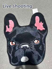 1pc Cute French Bulldog Ear Design Area Rug, Autumn/Winter Decorative Carpet, Bedroom Decor, Small Rug, Carpet, Home Decor, Living Room Rug, Bedroom Rug, Washable Rug - Multicolor - View 5