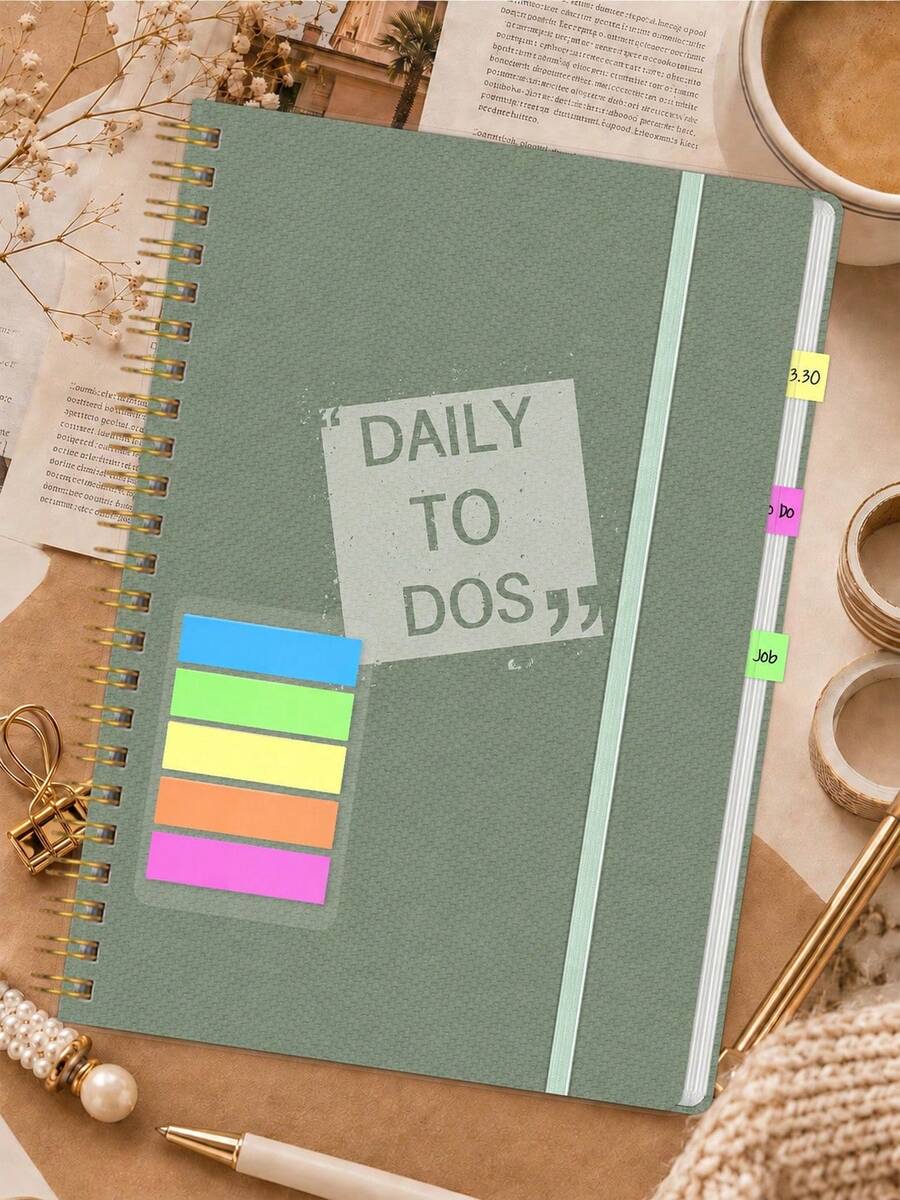 Trees A5 24-Month Weekly & Monthly Planner, 8.15 X 5.71 Inch Green Spiral Bound, Includes Daily To-Do List, Goals, Notes And Colorful Index Tabs, Suitable For Work, Home And Office, Back To School Office Desk Accessories - Green - View 1