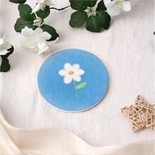Minimalist Fresh White Daisy Acrylic Coasters, Absorbent Heat-Insulating Non-Slip Bottom Square & Round Floral Cup Mats For Home Desktop Protection Decor, Housewarming Gift - Multicolor - View 13