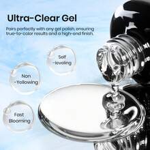 Beetles 15ML Clear Blooming Gel Nail Polish, UV LED Spreading Gel For Aura Nails, Marble Natural Stone Watercolor & Floral Nail Art, Soak Off DIY Manicure - 15ML Clear Blooming Gel Nail Polish - View 6