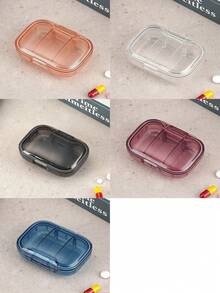 1pc Mini Portable Sealed Silicone Pill Box, Portable Weekly Pill Organizer, Ultra-Small 3-Compartment Dust-Proof Pill Storage Box, Dust-Proof And Moisture-Proof Medicine Storage Organizer, Suitable For Daily Medication, Travel Or Home Use, Travel Essential - Multicolor - View 9