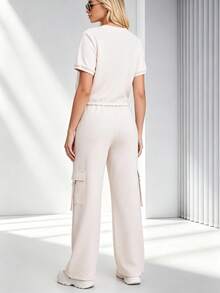 Plus Size Co-Ords - Apricot - View 2