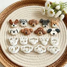 9Pcs Assorted Puppy Dog Head Polymer Clay Cutters Set Various Dog Breeds Face Clay Molds DIY Handmade Earring Pendant Jewelry Craft Supplies - 9pcs - View 3