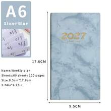 2027 English Weekly Planner A6 Notebook Portable Pocket Planner 365 Efficiency Handbook - Multicolor - View 8