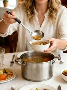 Stainless Steel Stock Pot Set With Glass Lids, Thick Anti‑Scald Handles, Induction‑Compatible Multi‑Size Cookware, Rust‑Resistant Visible Glass Lid, For Soup Stew Boiling Simmering, Perfect For Home Kitchen, Family Daily Cooking & Home Cooks - View 2