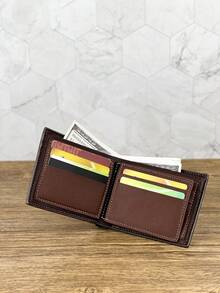 HOVI'S 男士輕量修身 PU 皮夾－極簡雙折設計，附 ID 視窗、10+ 個卡槽與零錢袋（11.8cm 精巧尺寸） - 黑色 - 查看 5