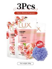 LUX Sakura Fragrance Body Wash Refill 200G, Essential Oil Body Wash, Long-Lasting Floral Scent, Gentle Cleansing & Moisturizing Body Wash, Suitable For Men And Women Daily Bathing - Cherry Blossom - View 11