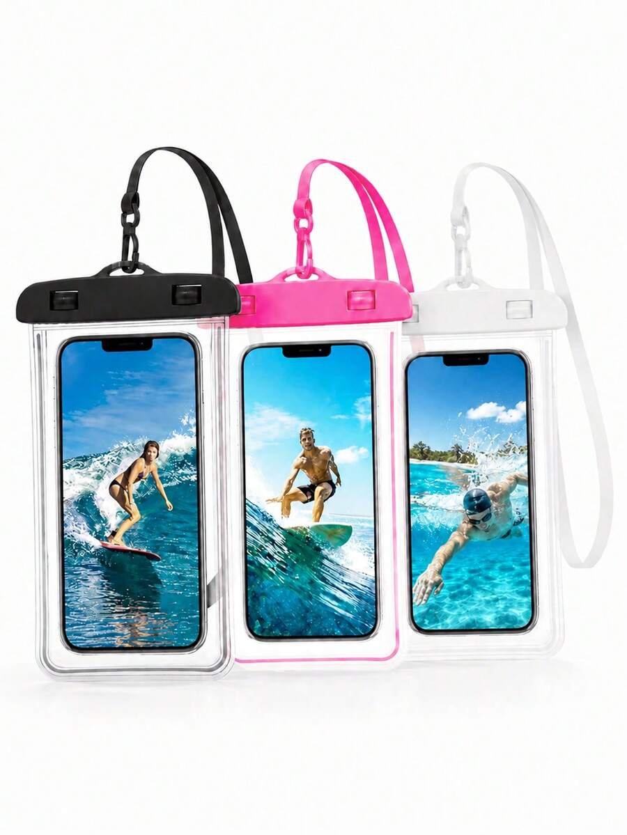 Universal Waterproof Phone Pouch, IPX6 Waterproof Phone Protective Case Compatible With Iphone 17/16/15/14/13/12/11 Pro Max, Galaxy S22 S23 And Other Phones Within 7.0 Inches, Essential For Beach And Boating, Touch Screen Operable, With Lanyard