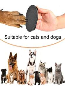 Pet Nail File, Handheld Dog Nail File Board, Large Dog Nail File Quiet Grinding Tool, Includes 2 Sandpaper Sheets, For Pet Nail Care, Home Use Detachable Claw Grinder Nail Scraper, Replaceable Abrasive - A - View 2