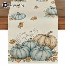 1pc,Autumn Style Table Runner,Pumpkin Print,Microwave Dust Cover,Protective Cover,Rectangular Tablecloth,Washable,Suitable For Home Dinner,Coffee Table,Kitchen And Dining Room Decor,Dining Table Decoration Party And Scene Decor,Home Decor,Outdoor Patio Table Runner Decor,Entryway Decor,Fireplace Cloth Decor - Multicolor - View 14