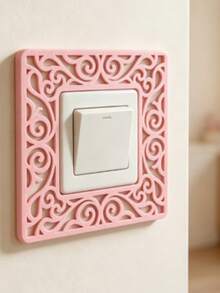 3D Printed Chinese Style Carved Hollow Switch Panel Decorative Cover, No-Drill Switch Frame, New Chinese & European Wall Decor Protective Sleeve, Vintage Atmosphere Decoration - Multicolor - View 5