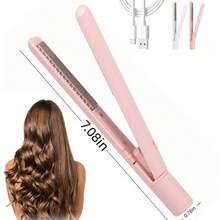 ENSSU Mini Curling Iron - Professional Styling Tool With Straightening Function, Can Add Volume To Short And Long Hair. Compact Design, Portable, Unisex. Gift, Celebration - Multicolor - View 2