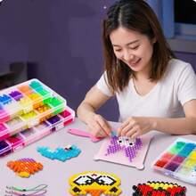 Glow-In-The-Dark Water Bead Craft Kit – Multi-Color DIY Fusion Set With Tools & Templates For 3D Art Projects - Multi-color - View 3