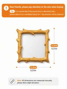 1pc Multifunctional Hollow Center Branch Design Desktop Display Frame, Frame Only, No Glass Backboard Or Photo Insert, Vintage Home Decor, Suitable For Bedroom, Study, Office Desk, Also As Wedding, Birthday And Party Gift - A - View 8