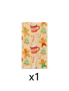 20pcs/1pc Christmas Gingerbread Man Pattern Napkins, Holiday Party Napkins, Printed With Cute Gingerbread Man, Christmas Tree And Candy Cane, Suitable For Christmas, Autumn Gatherings And Family Parties - One Size Fits All - View 6