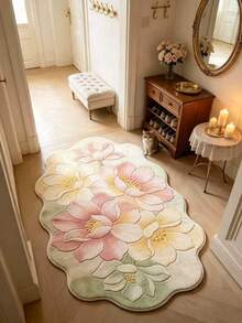 1 Stück Frischer Lotus Muster Dekorativer Teppich, Verdickter Teppich, Dicker Teppich, Plüsch Teppich, Herbst/Winter Teppich, Verdickter Teppich, Dekorativer Teppich, Schlafzimmer Dekoration, Kleiner Teppich, Teppich, Heimdekoration, Wohnzimmer Teppich, Wohnzimmer Kleiner Teppich, Schlafzimmer Teppich, Wohnzimmer Heimdekoration, Outdoor Teppich, Waschbarer Teppich - Verschiedenfarbig - Übersicht 2