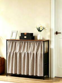 1pc Farmhouse Style Plaid Short Curtain Tablecloth, Reusable Classic Cafe Farmhouse Style Kitchen Half Window Tablecloth, Suitable For Home And Commercial Use, Kitchen And Window Decor, Retro Window Decor Style - Multicolor - View 7