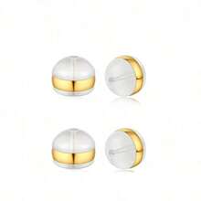 30/12pcs Silicone Anti-Loss Earring Backs,Fashion Daily Wear Secure Earring Backs Silicone Earring Backs Suitable For Heavy Earrings,Invisible Lifting - Copper Hoop Burger Earrings - View 8