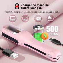 (Internal Battery) 1pc USB Rechargeable Hair Trimmer, Multi-Function Hair Clipper, Split End Trimmer, Portable Automatic Hair Trimmer, Electric Hair Clipper For Split Ends, Healthy Hair Trimmer, Popular Multi-Color, Perfect Gift Choice - Multicolor - View 4