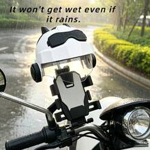 1PC Silicone Shock-Absorbing Anti-Slip Anti-Vibration Upgraded Cycling Phone Holder With Personalized Motorcycle Style Helmet, Handlebar / Rearview Mirror Dual Mount, Easy Installation Fixed Bracket, Universal Electric Scooter, Motorcycle Accessories, Bicycle Accessories, Outdoor Cycling Essential - Multicolor - View 1