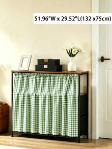 1pc Farmhouse Style Plaid Short Curtain Tablecloth, Reusable Classic Cafe Farmhouse Style Kitchen Half Window Tablecloth, Suitable For Home And Commercial Use, Kitchen And Window Decor, Retro Window Decor Style - Multicolor - View 10