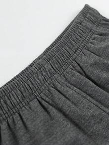 2pcs Tween Boys Outdoor Casual Fashion Minimalist Solid Color High Street Bermuda Shorts - Multicolor - View 8