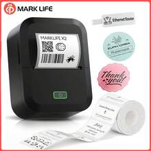 Marklife X2 Mini 便攜式無墨藍牙標籤印表機,無線 DIY 姓名貼紙製作機,熱感標籤印表機,適用於居家與商業 DIY 標籤列印 - 彩色 - 查看 2