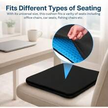 Comfortable Breathable Gel Seat Cushion With Non-Slip Cover, Thickened Breathable Design Effectively Relieves Pressure. Double-Layer Thickened Office Chair Pad, Suitable For Office Chairs And Cars, Christmas And Halloween Gift - Multicolor - View 1