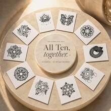 10pcs/Set Disposable Tattoo Stickers, Mandala Butterfly Sticker Set, Tassel Pattern, Women's Chest Stickers - Multicolor - View 5