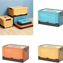 Foldable Book Storage Box, Student & Teacher Organizer Bin, Dorm Storage Container, Book Organizing Tool - Multicolor - View 3