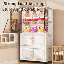 27.56 Inches Wide Multi-Specification Extra Wide Extra Tall Large Capacity New Foldable Wardrobe Home Living Room Foldable Children's Toy Storage Cabinet Multi-Layer Baby Clothes Storage Cabinet No Assembly Required - View 4