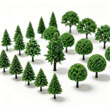 50 piezas de árboles en miniatura realistas para paisaje de tren a escala, árboles de arbustos de 2-6cm/0.79-2.36in, árboles de modelo 3D, mini árboles, adecuados para manualidades DIY, modelos arquitectónicos, modelos de árboles artificiales para juegos de , decoración del hogar - Multicolor - Ver 7