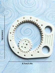 This 3 Piecesdrawing Tool Features A Multi-Functional Gear-Shaped Drawing Ruler. With A Simple Turn, It Allows You To Draw A Myriad Of Unique Patterns And Curves. It's A Creative Tool For Adults' Journals And Decorative Paintings. - A - View 3
