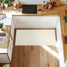1pc Machine Washable Non-Slip Floor Mat, Soft Absorbent Stain-Resistant Kitchen Bathroom Hallway Laundry Room Carpet - Beige - View 23