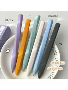 1pc/Box Creative Twist Neutral Pen 0.5mm Black Ink Soft Touch Writing Pen Office Supplies - A - View 1