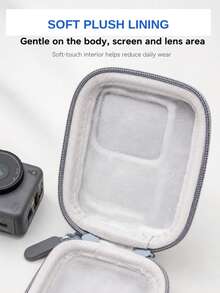Mini Hard Shell Carrying Case Compatible With DJI Osmo Action 6, Compact Camera Storage Case With Soft Plush Lining, Raised Lens Space, Dual Zipper And Carabiner For Travel And Everyday Carry - View 6