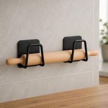 2/6/10pcs No Drill Multi-Function Kitchen Pot Lid Rack, Suitable For Cutting Board, Pot Lid Storage, Can Be Installed On Bathroom And Balcony Walls, Kitchen Essential - Multicolor - View 3