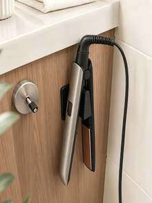 No-Drill Strong Adhesive Wall-Mounted Hair Straightener Holder, Heat-Resistant Hair Tool Storage Rack, Curling Iron And Straightener Stand, Universal For Bathroom, Vanity, Cabinet, Kitchen, Towels, Bathrobes, Clothes, Bags, Cosmetics - Multicolor - View 3
