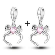 1Pc Simple Princess‑Vibe Bow Charm Pendant, 3 Colors To Choose, For Handmade Bracelet Necklace Keychain DIY Jewelry, Gift For Family Friends Lover - AC1001 - View 11
