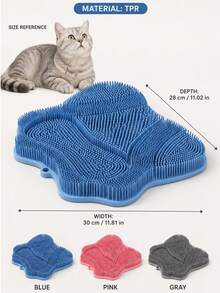 Cat Self-Grooming Mat, Silicone Cat Brush Soft Hair Brush, Cat Shedding Mat To Remove Loose Hair, Suitable For Kittens And Indoor Cats, Massage Toy To Relieve Itching And Relax Pets - one-size - View 2