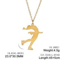 TEAMER 1 dây chuyền mặt treo tư thế thể dục dụng cụ bằng thép không gỉ phong cách tối giản, quà kỷ niệm thi đấu thể thao, phụ kiện cổ unisex cho gia đình và bạn bè - Loạt thể thao - Xem 12